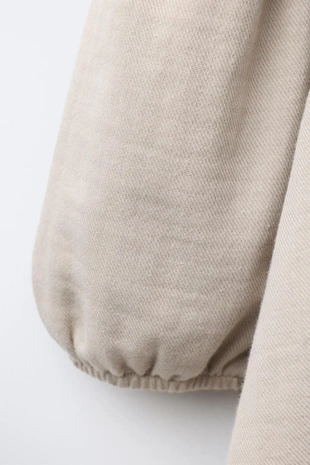 camel | 5767/539/707 - Zara Комбинированное платье с принтом