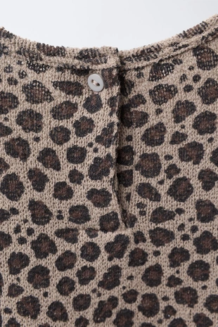 Комбинированное платье с принтом