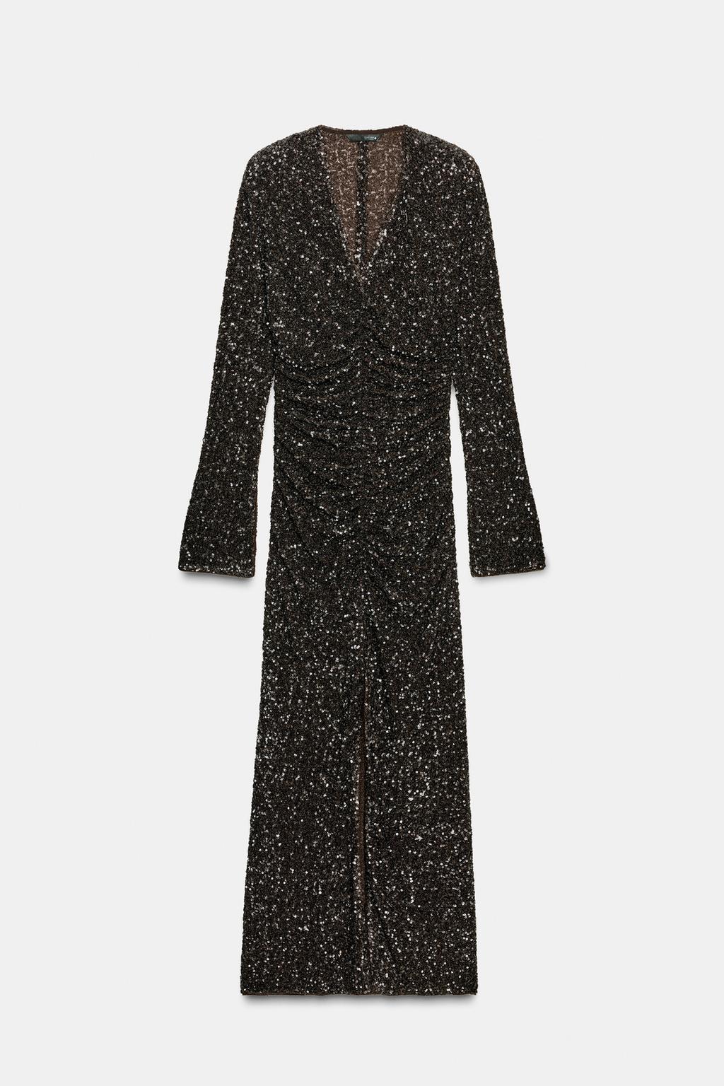 ПЛАТЬЕ С ПАЙЕТКАМИ И ПОДПЛЕЧНИКАМИ — ZW COLLECTION