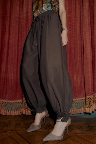 Широкие брюки с бантами- Заказать в России