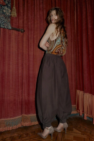 Широкие брюки с бантами- Заказать в России