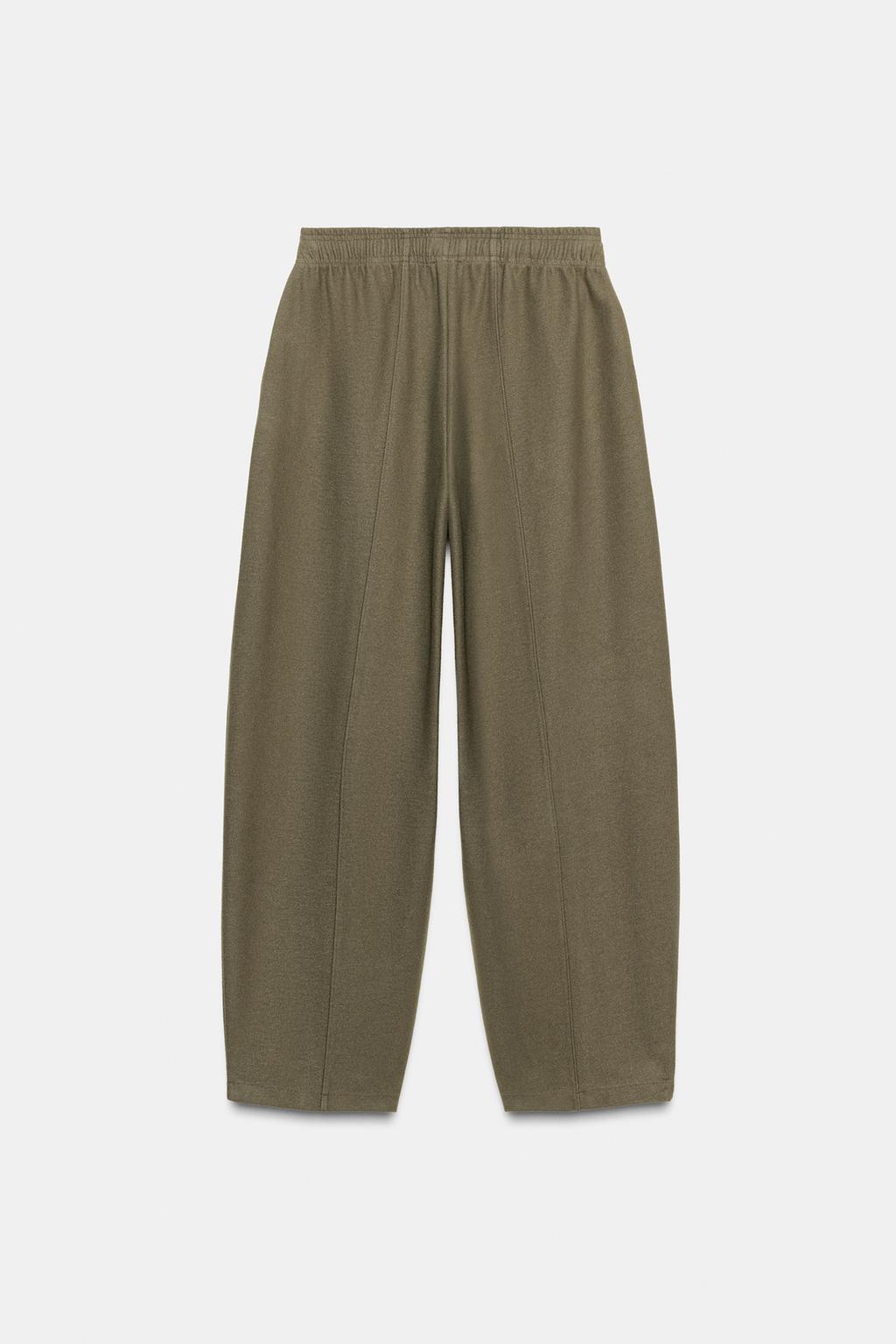 БРЮКИ ПРЯМОГО КРОЯ ИЗ МЯГКОЙ ТКАНИ