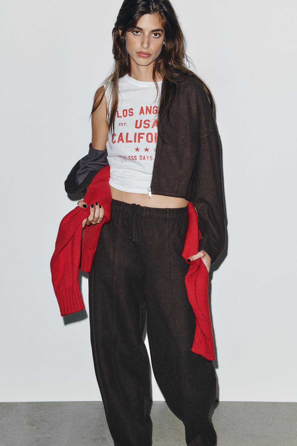 БРЮКИ ПРЯМОГО КРОЯ ИЗ МЯГКОЙ ТКАНИ