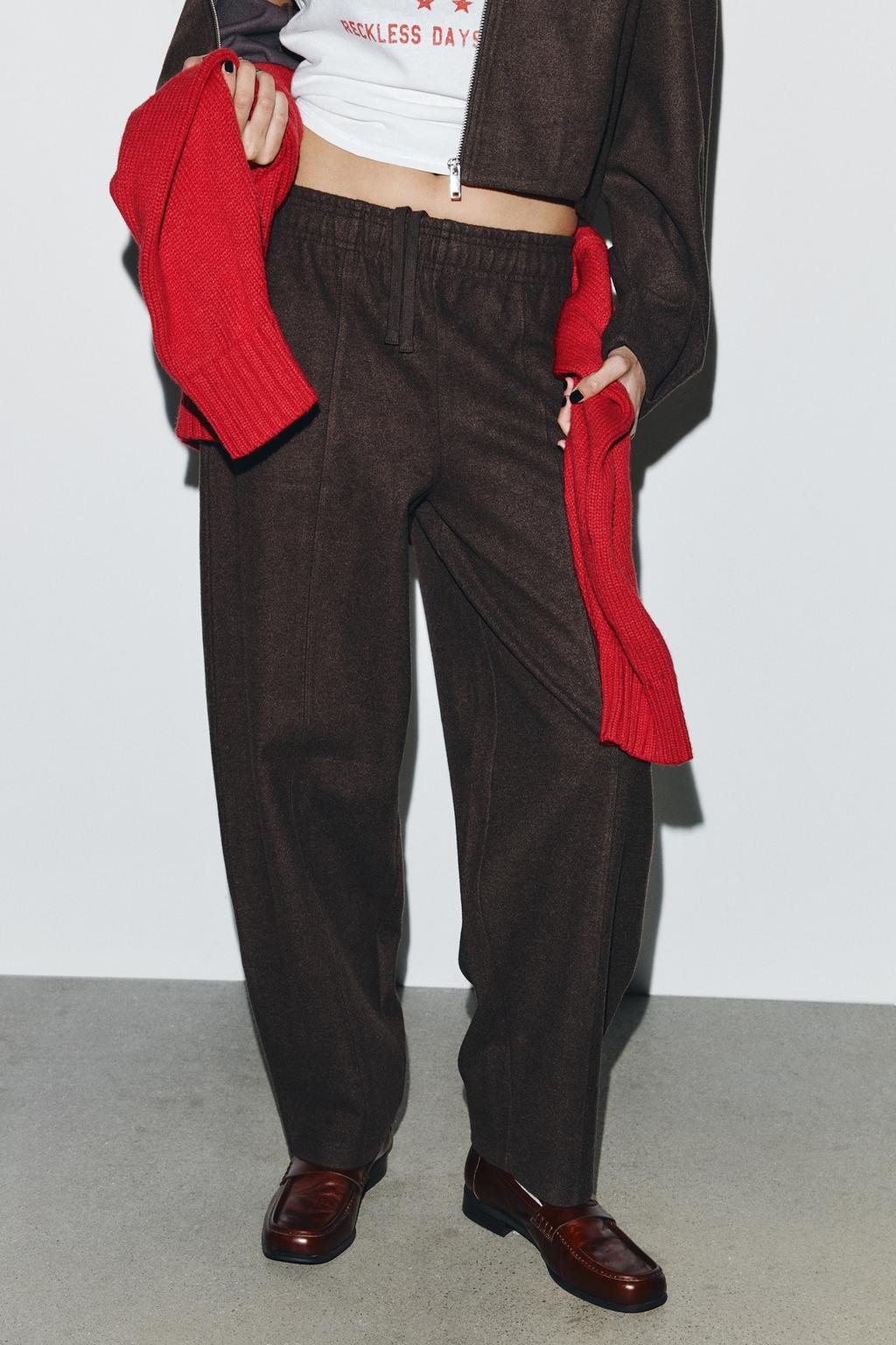 БРЮКИ ПРЯМОГО КРОЯ ИЗ МЯГКОЙ ТКАНИ