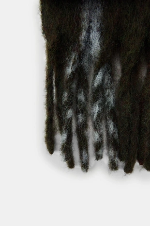 Платок в клетку с бахромой- Заказать в России