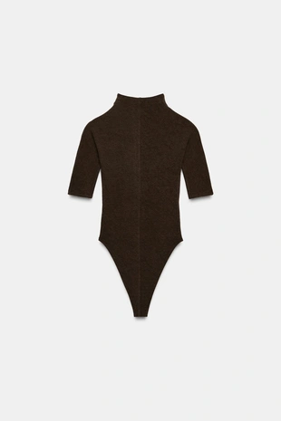 Боди в деревенском стиле с высоким воротником- Заказать в России