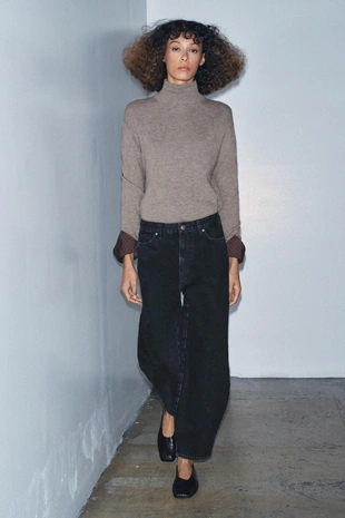 Black | 8307/259/800 - Zara Джинсы ZW COLLECTION BARREL со средней посадкой