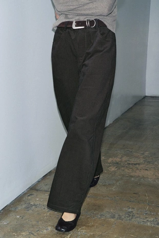 Купить Zara Широкие брюки в полоску — ZW COLLECTION