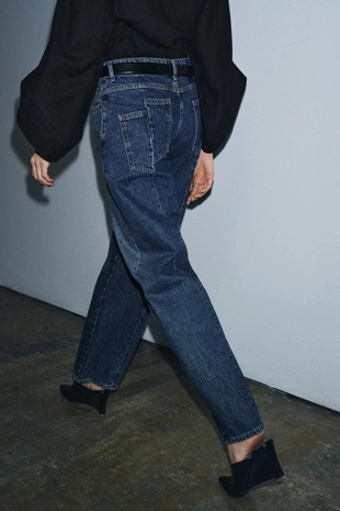 Купить Zara Джинсы ZW COLLECTION BARREL со средней посадкой