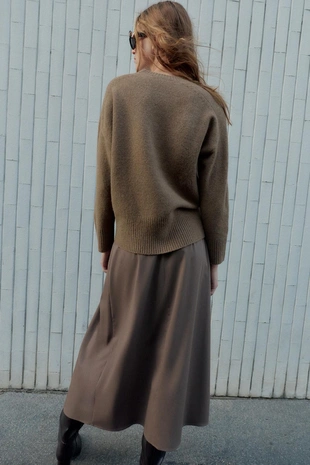mink brown | 1509/109/472 - Zara Мягкий трикотажный свитер