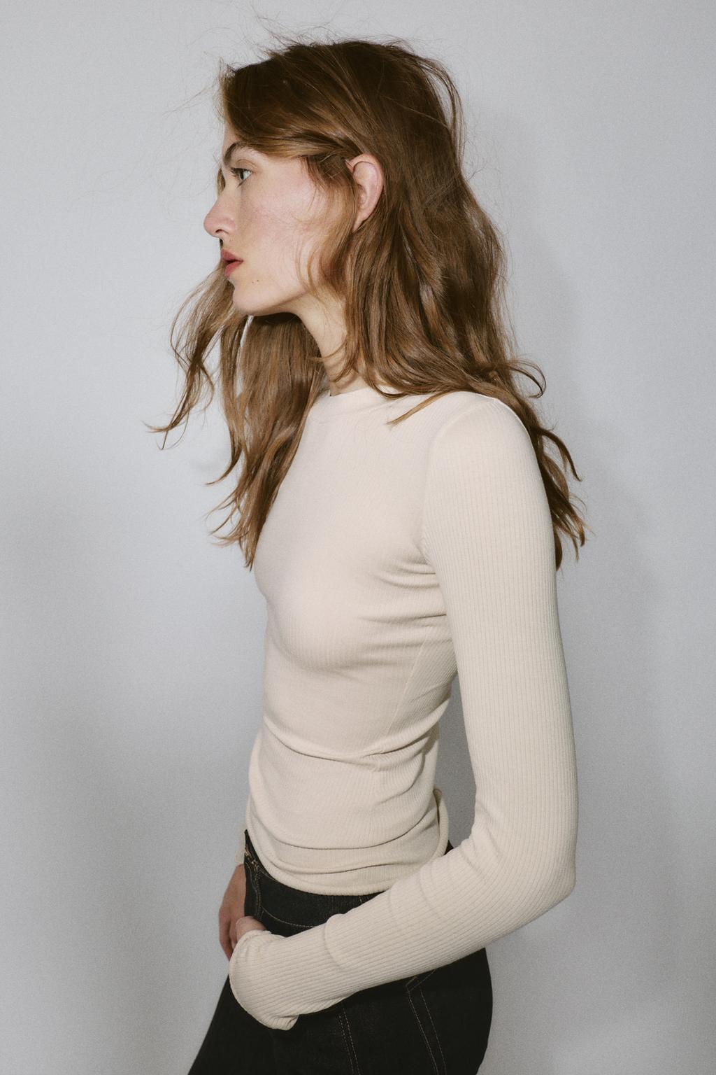 ФУТБОЛКА В РУБЧИК С ДЛИННЫМИ РУКАВАМИ