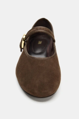 Замшевые балетки- Заказать в России