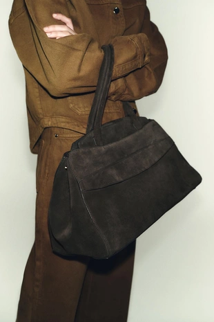 Купить Zara Замшевая сумка