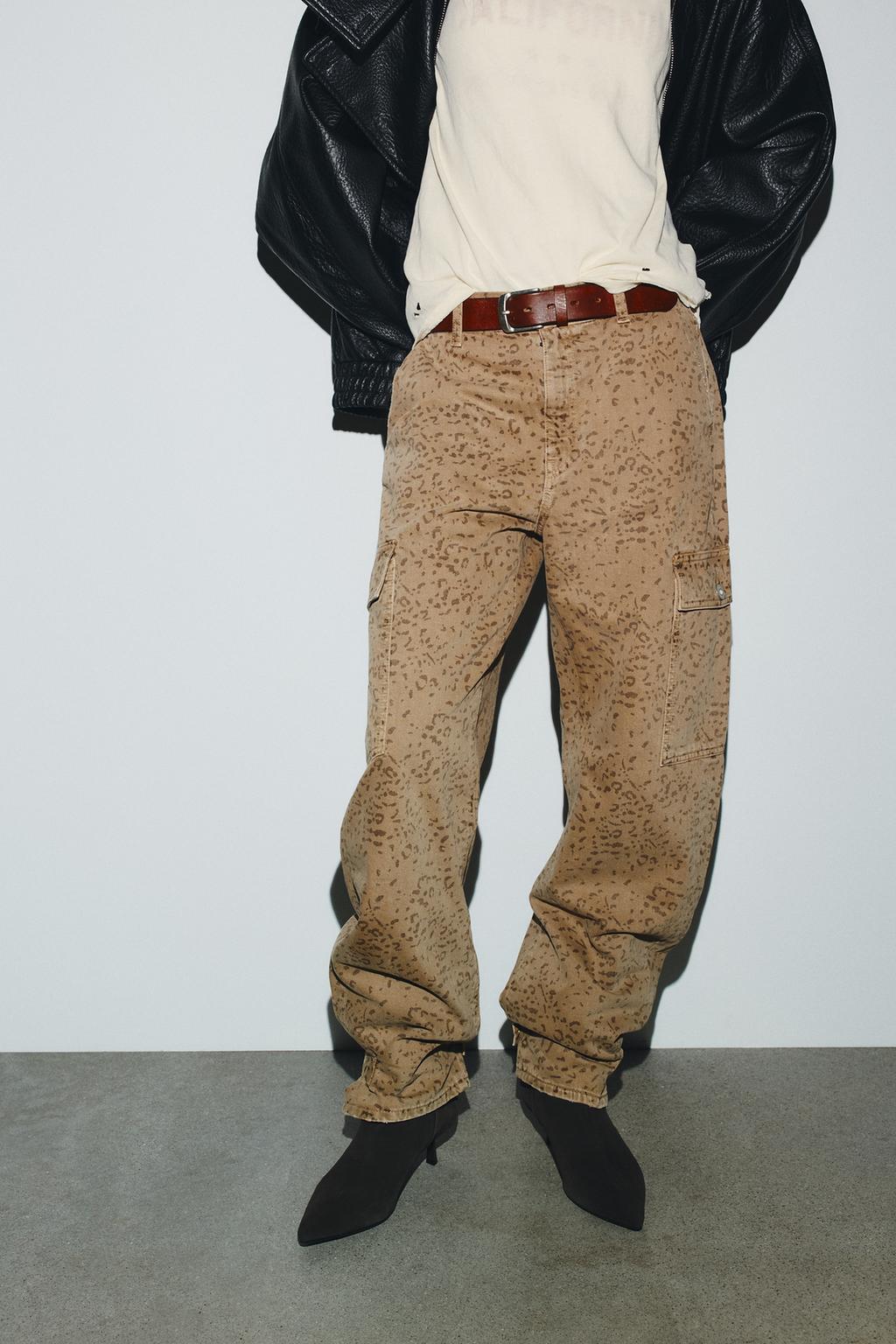 ДЖИНСЫ TRF BAGGY BALLOON С АНИМАЛИСТИЧЕСКИМ ПРИНТОМ