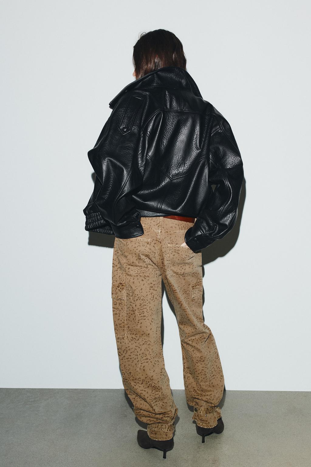 ДЖИНСЫ TRF BAGGY BALLOON С АНИМАЛИСТИЧЕСКИМ ПРИНТОМ