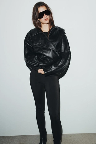Black | 8338/518/800 - Zara Леггинсы с поясом