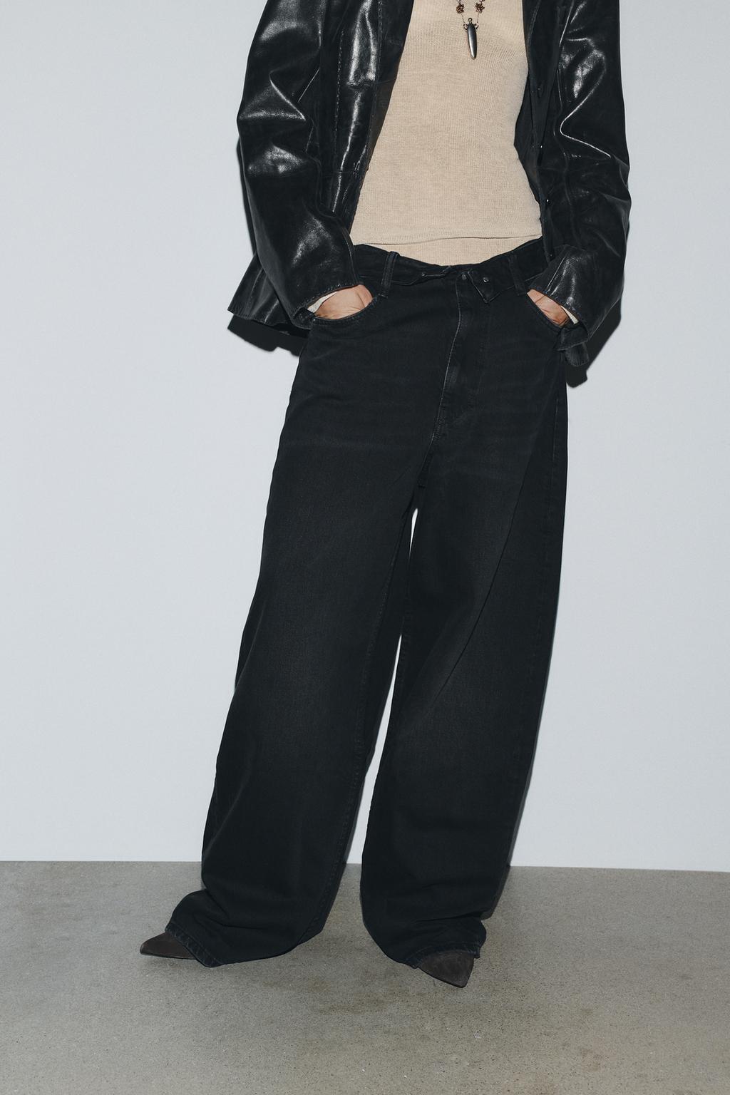 ДЖИНСЫ TRF СО СРЕДНЕЙ ПОСАДКОЙ И ОТВОРОТОМ НА ПОЯСЕ