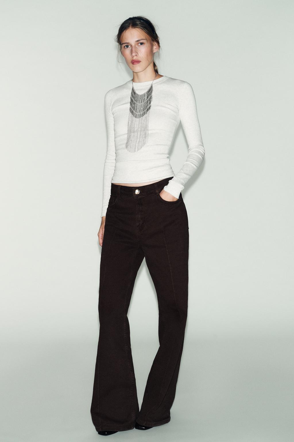 ФУТБОЛКА В РУБЧИК С ДЛИННЫМИ РУКАВАМИ