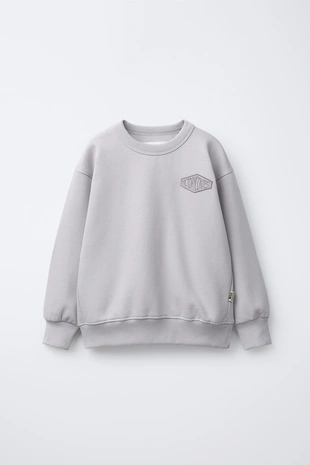 Purple | 0039/811/611 - Zara Комплект из толстовки и джоггеров с текстовым патчем