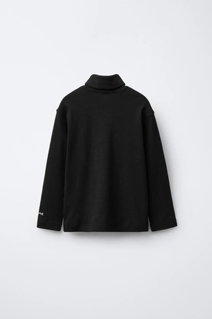 Купить Zara Футболка с воротником-стойкой и вышивкой