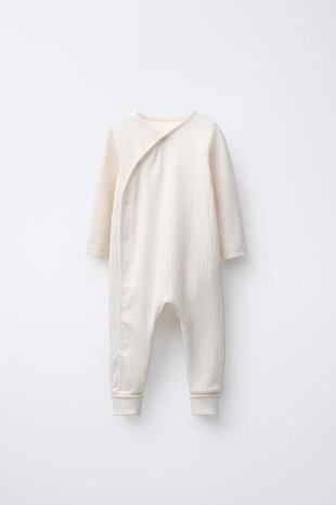 Ecru | 4174/756/712 - Zara Комбинезон с регулируемыми штанинами и V-образным вырезом