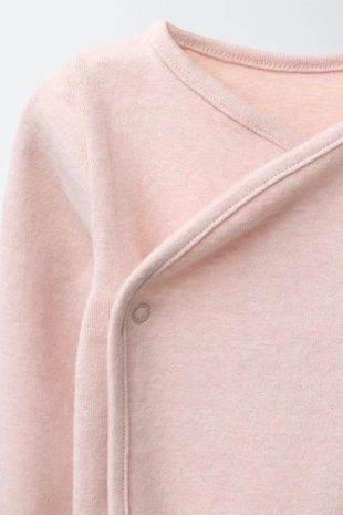 Pink marl | 4174/732/625 - Zara Комплект боди и ползунков меланж