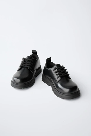 Black | 7507/630/800 - Zara Туфли-дерби на рифленой подошве