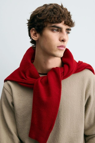 Толстовка с круглым вырезом и текстурой- Заказать в России