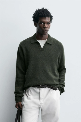 Поло из 100% шерсти- Заказать в России