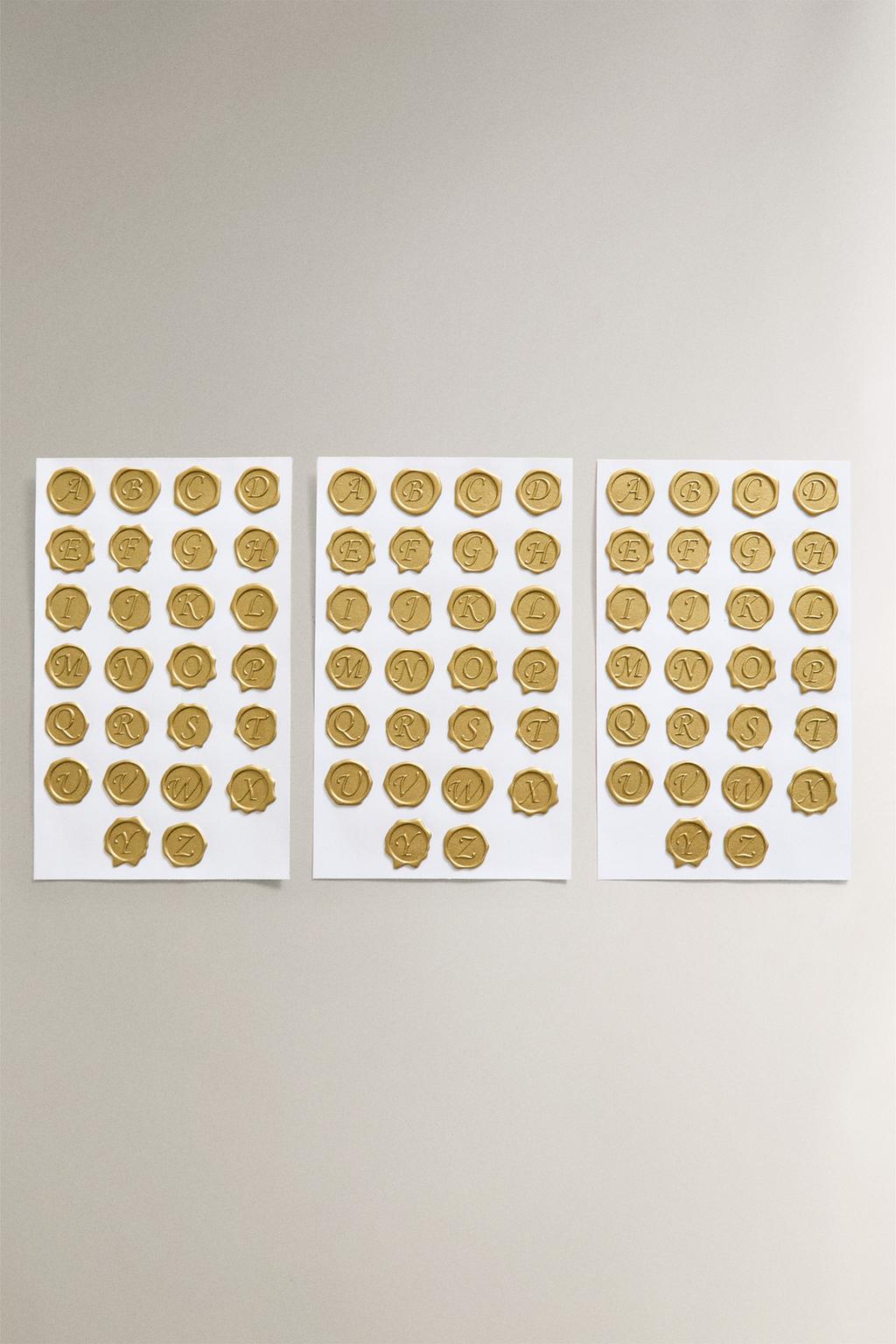 Набор наклеек-печатей с буквами для рождества (набор из 78 штук)