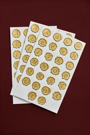 Набор наклеек-печатей с буквами для рождества (набор из 78 штук)- Заказать в России