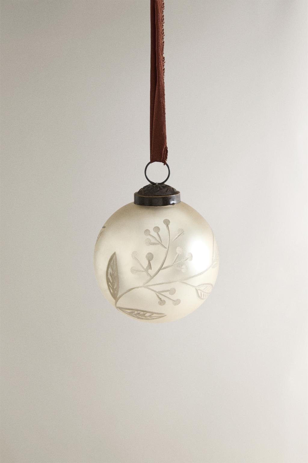 Рождественская игрушка для елки matte leaf bauble