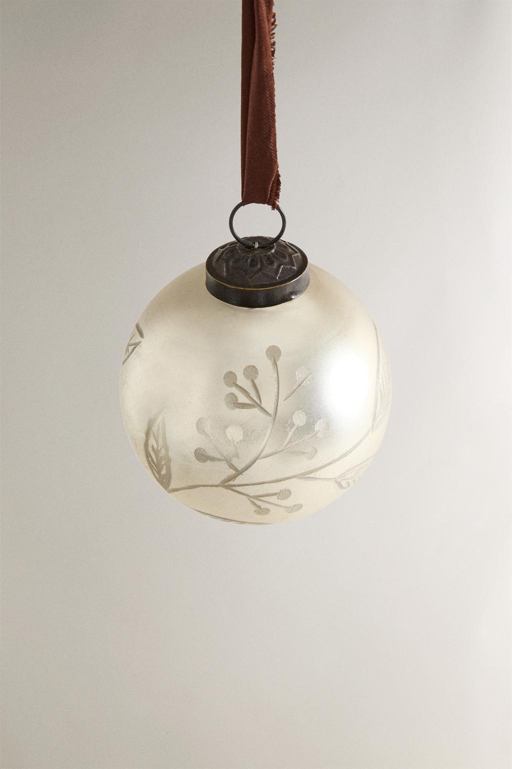 Рождественская игрушка для елки matte leaf bauble