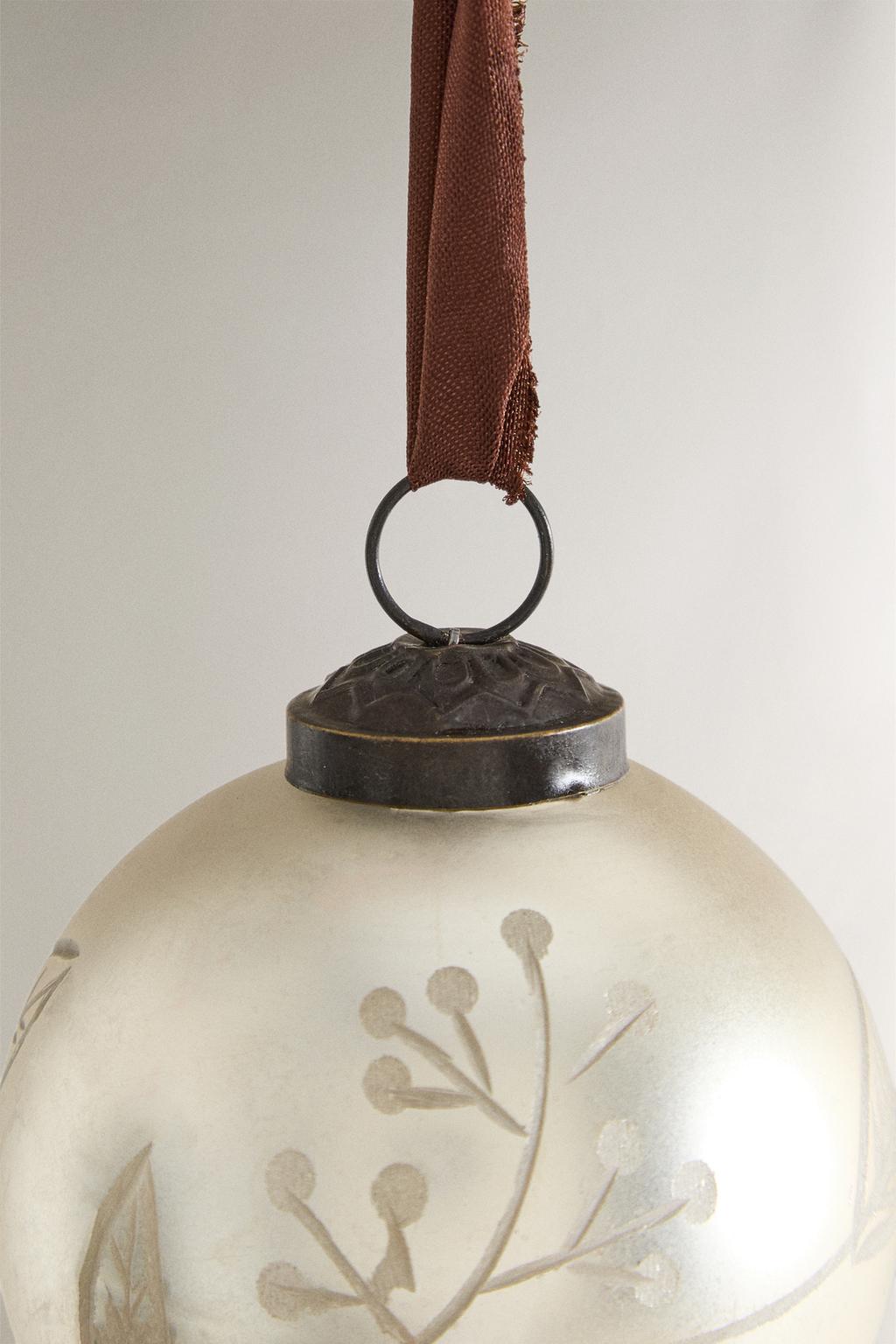 Рождественская игрушка для елки matte leaf bauble