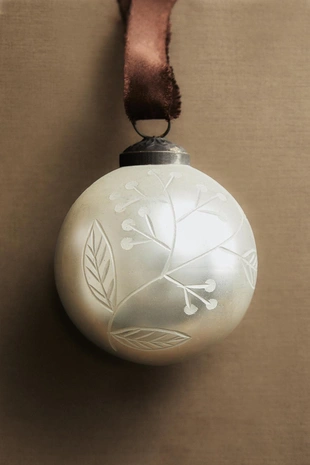 Рождественская игрушка для елки MATTE LEAF BAUBLE- Заказать в России