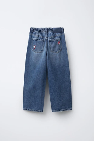 Купить Zara Джинсы BARREL HELLO KITTY © SANRIO