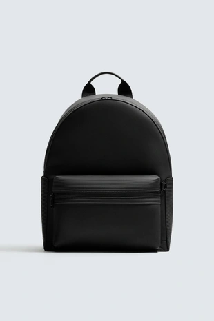 Black | 3225/620/800 - Zara Прорезиненный рюкзак