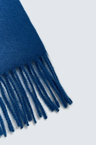 Bluish | 3920/972/420 - Zara Узкий шарф с бахромой