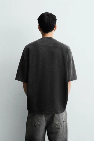 Dark anthracite | 6224/528/898 - Zara Толстовка с комбинированным принтом