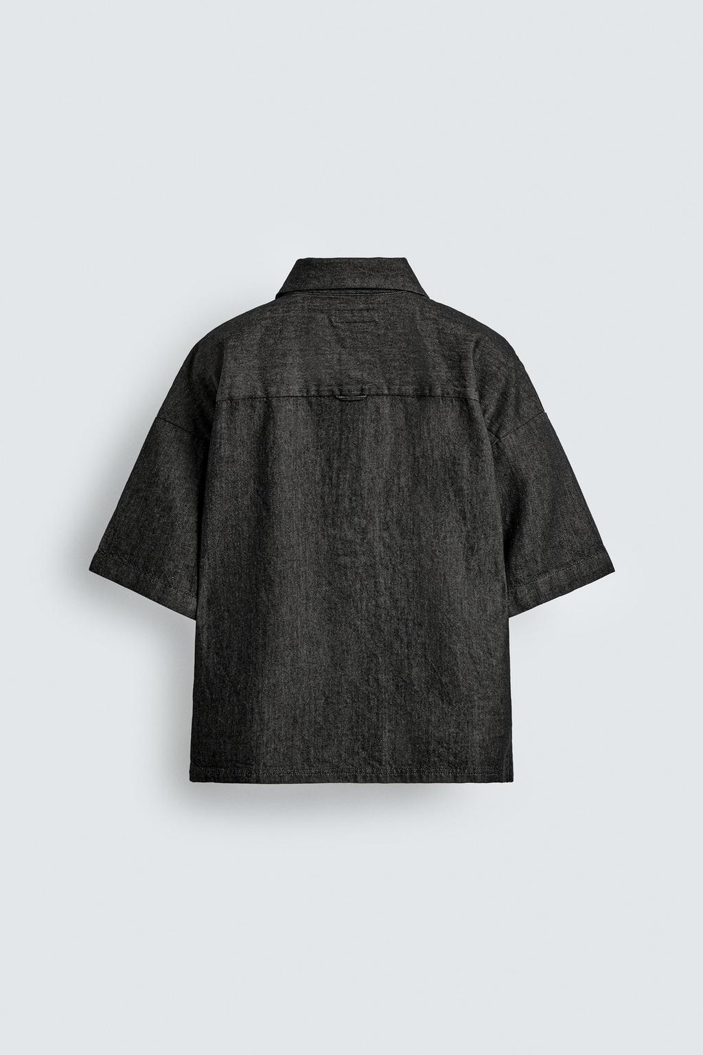 Джинсовая поло-рубашка