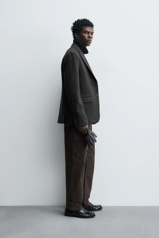 Блейзер из рельефной ткани в елочку- Заказать в России