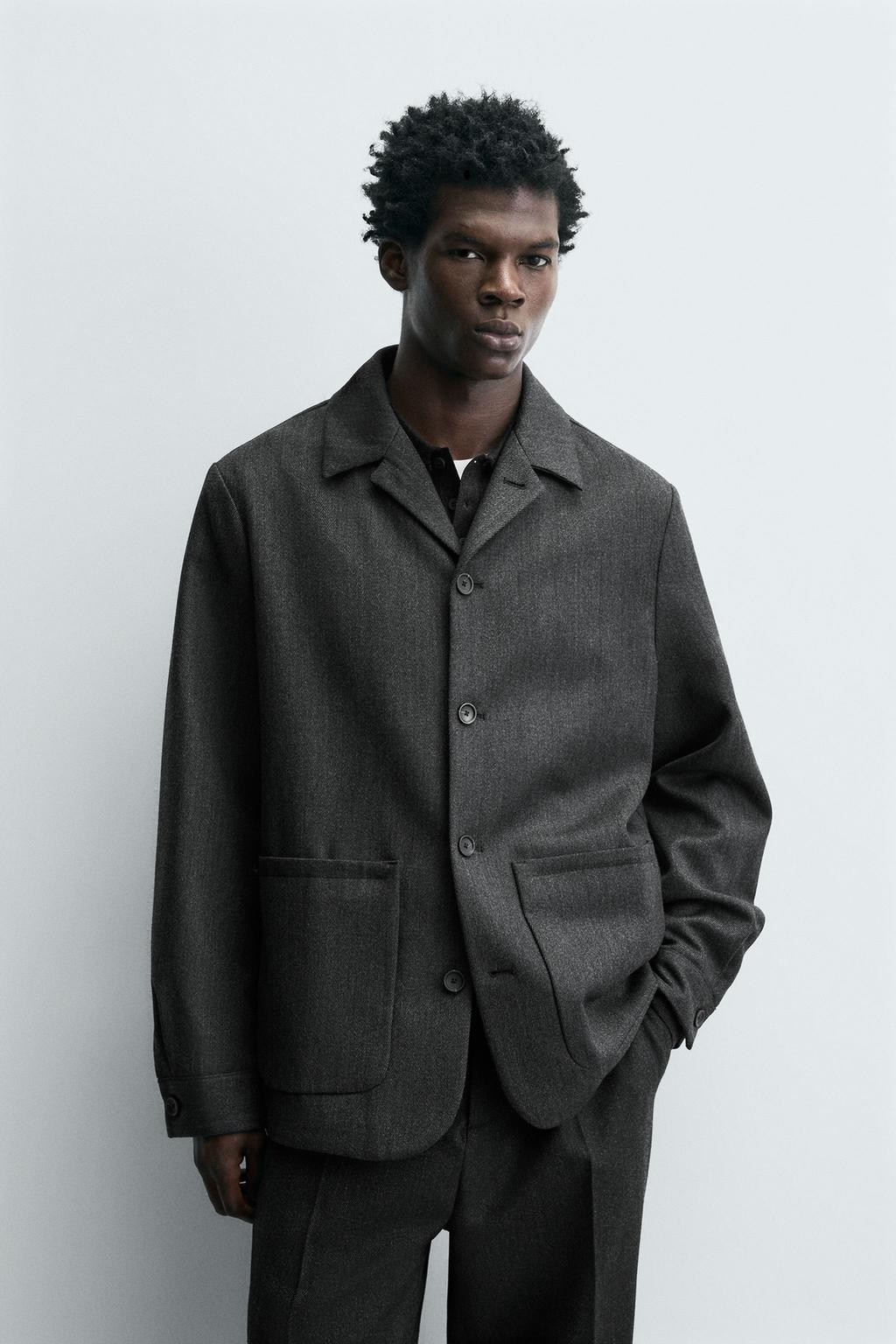 КУРТКА-РУБАШКА ИЗ 100% ШЕРСТИ С КАРМАНАМИ