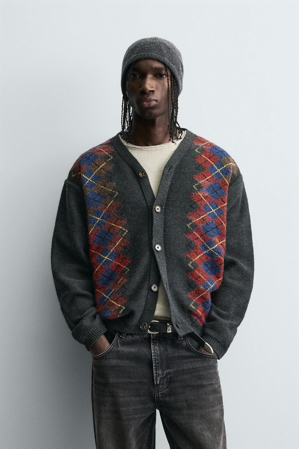 КАРДИГАН JACQUARD С РОМБАМИ