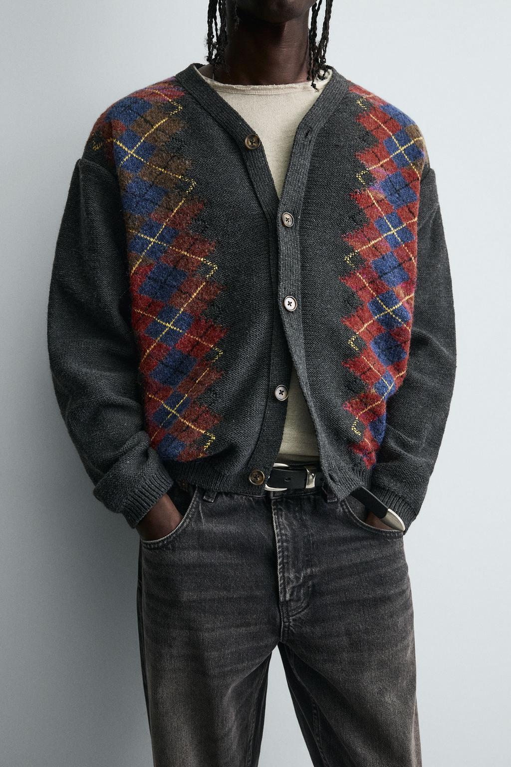 КАРДИГАН JACQUARD С РОМБАМИ