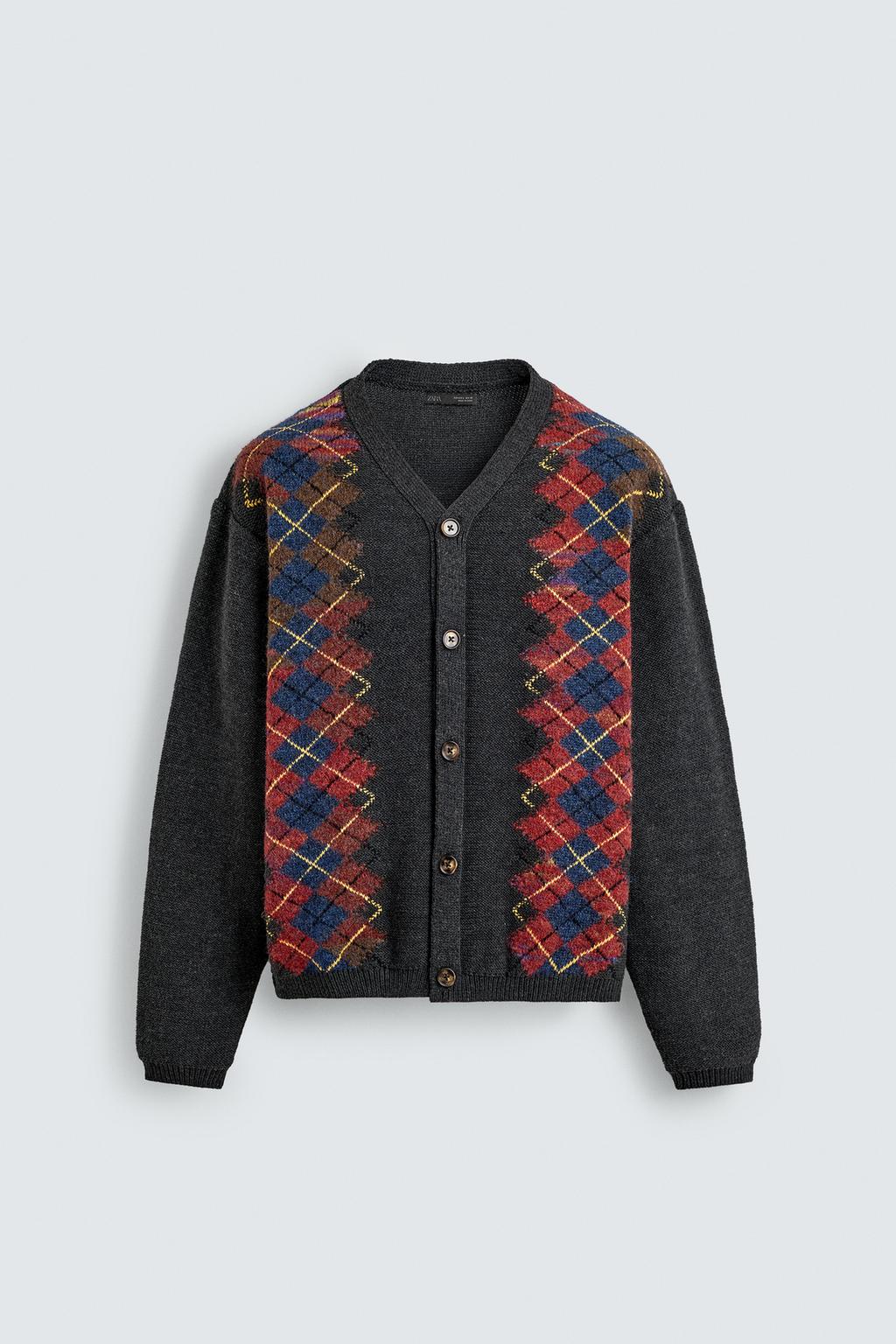 КАРДИГАН JACQUARD С РОМБАМИ