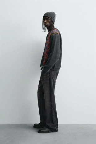 Кардиган JACQUARD с ромбами- Заказать в России