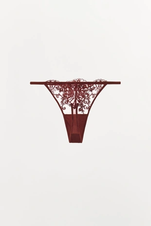 Трусы-танга с вышивкой из кружева- Заказать в России