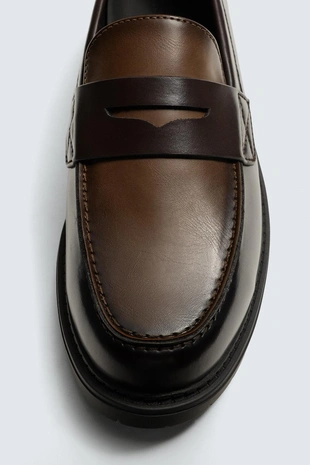 Brown | 2670/620/700 - Zara Лоферы с планкой