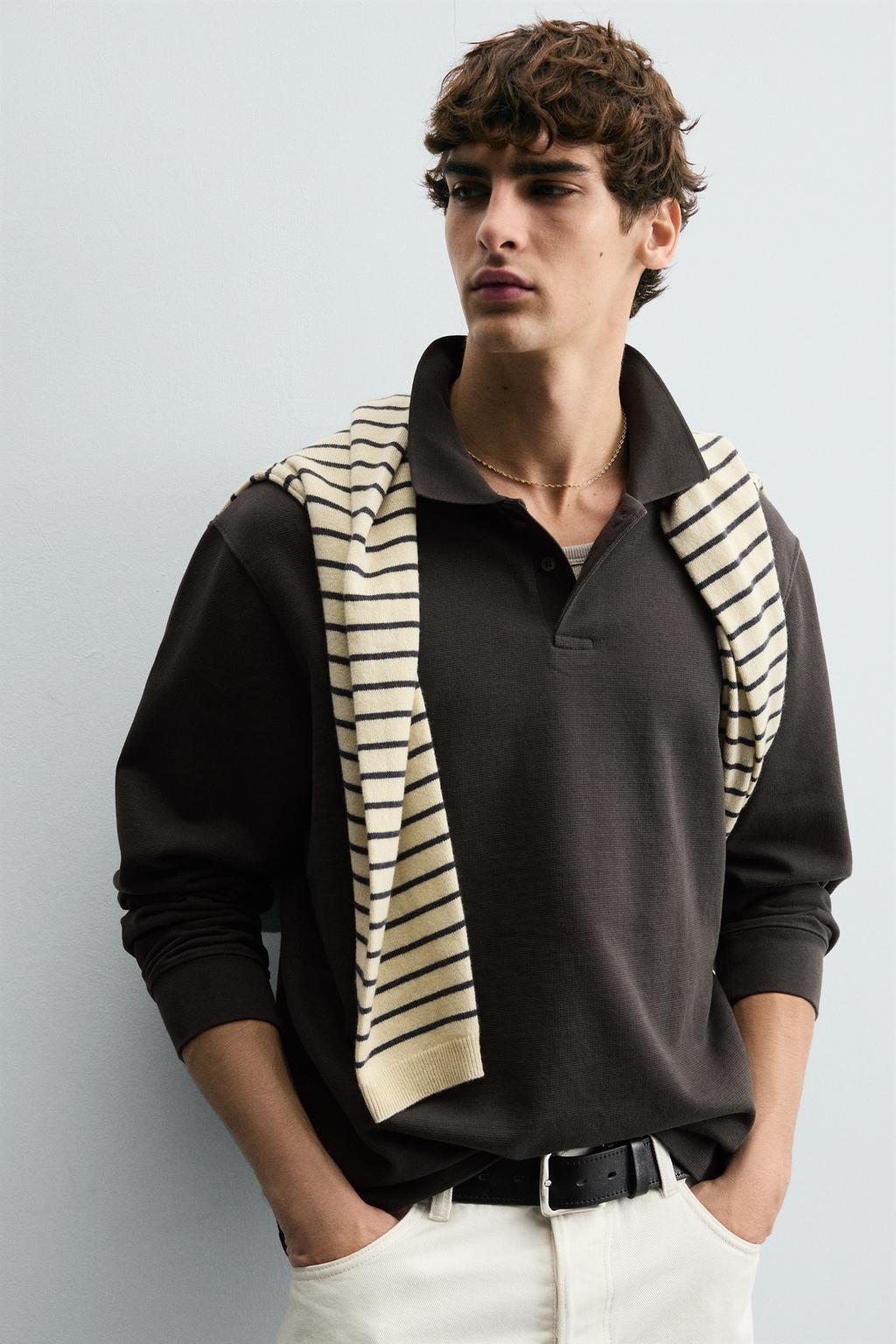 ПОЛО РЕЛЬЕФНОЕ С ЭФФЕКТОМ ПОТЕРТОСТИ