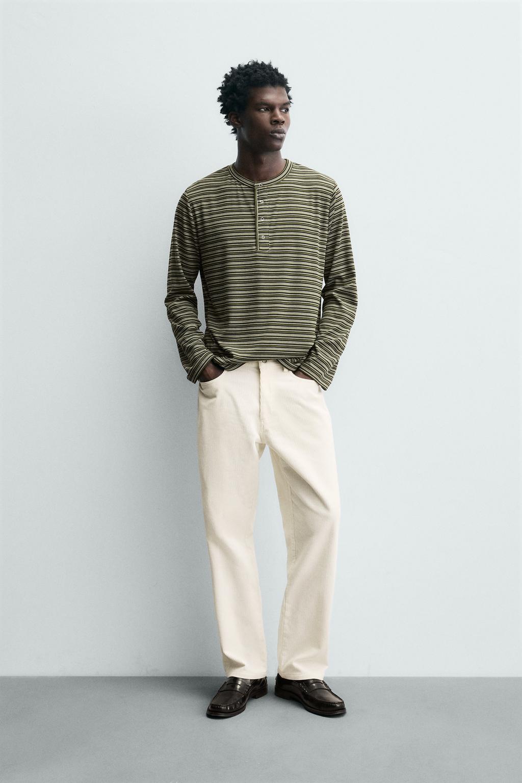 ФУТБОЛКА В ПОЛОСКУ С ВОРОТНИКОМ НА КНОПКАХ